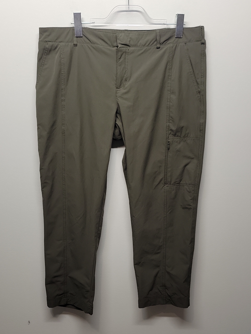 Kirkland Signature Ankle Ladies Travel Pants Olive Green size 14